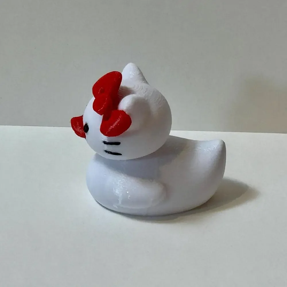 White Hello Kitty/Duck 3D Plastic - Jeep -